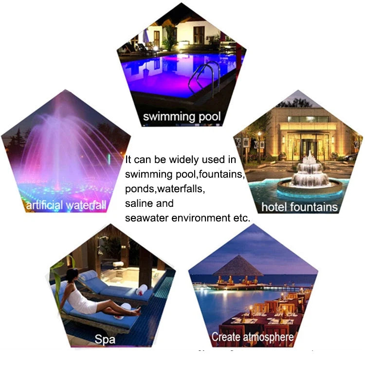 Wall-Mounted Underwater Pool Light | IP68 Waterproof Stainless Steel