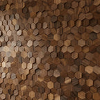 Wall Panel | Hexagonal Solid Wood Mosaic | 30 x 30 cm