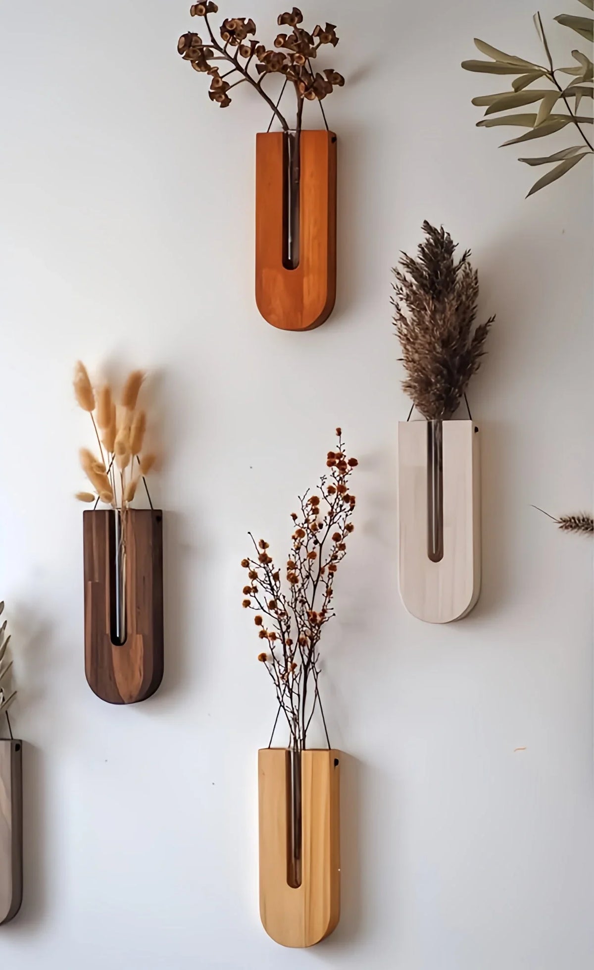 Wall Plant Holders | Natural Pine & Space-Saving | Set of 7