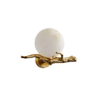 Wall Sconce | Alabaster Shade & Brass Body | 30 cm Diameter