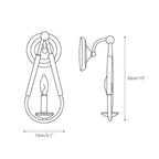 Wall Sconce | Black Iron & Hemp Rope | 33 cm