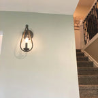Wall Sconce | Black Iron & Hemp Rope | 33 cm