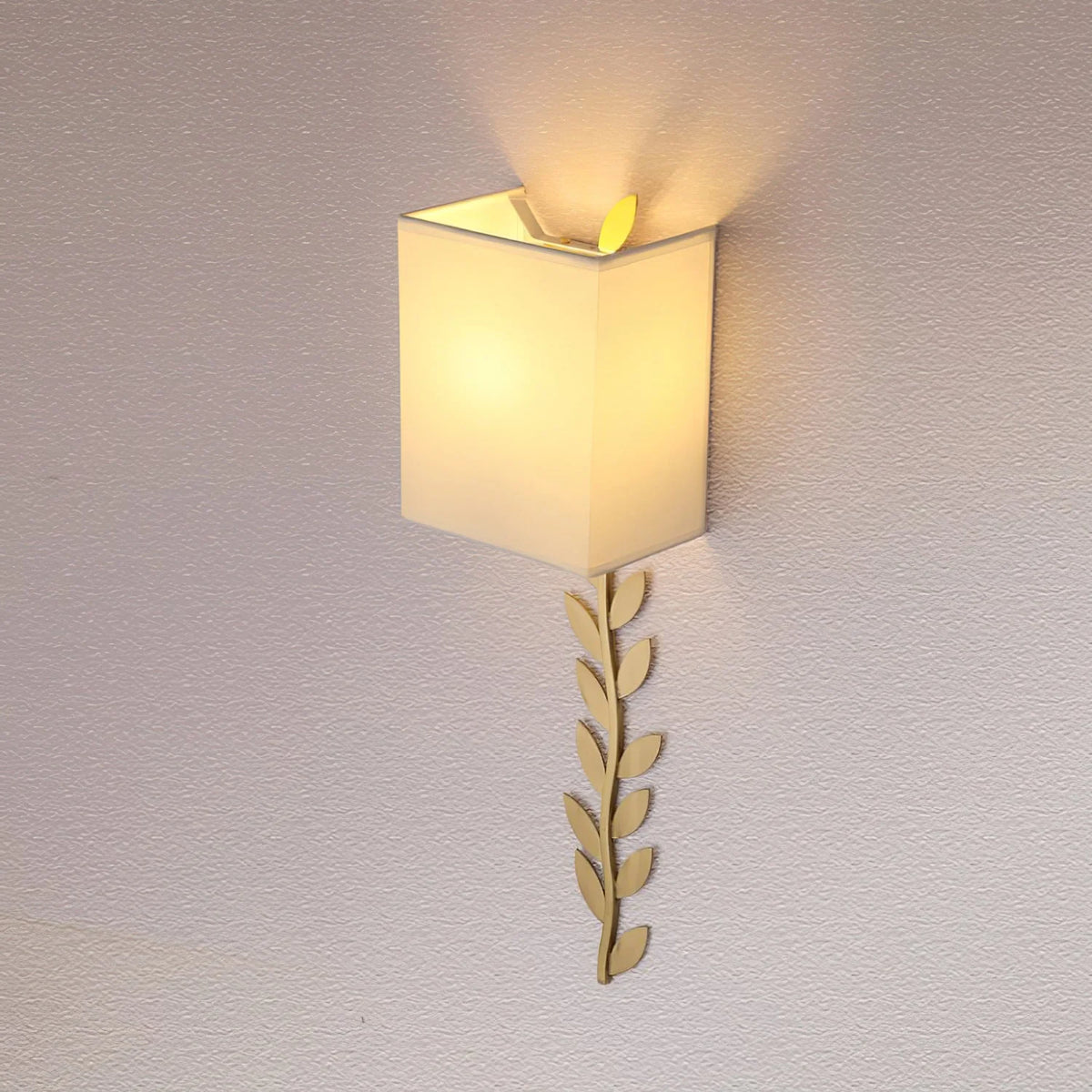 Wall Sconce | Brass Body & Fabric Shade | Ø18 x H61 cm