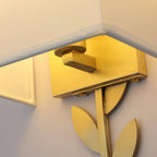 Wall Sconce | Brass Body & Fabric Shade | Ø18 x H61 cm