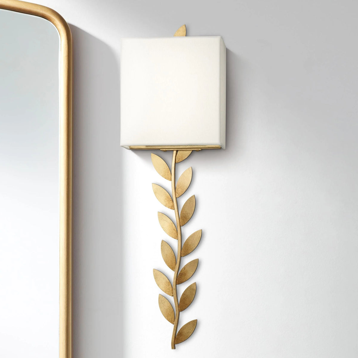 Wall Sconce | Brass Body & Fabric Shade | Ø18 x H61 cm