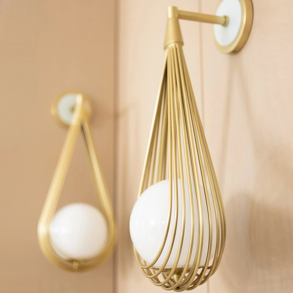 Wall Sconce | Brass Body & Glass Shade | 53.5 cm Height
