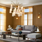 Wall Sconce | Brass Body & Glass Shade | 53.5 cm Height