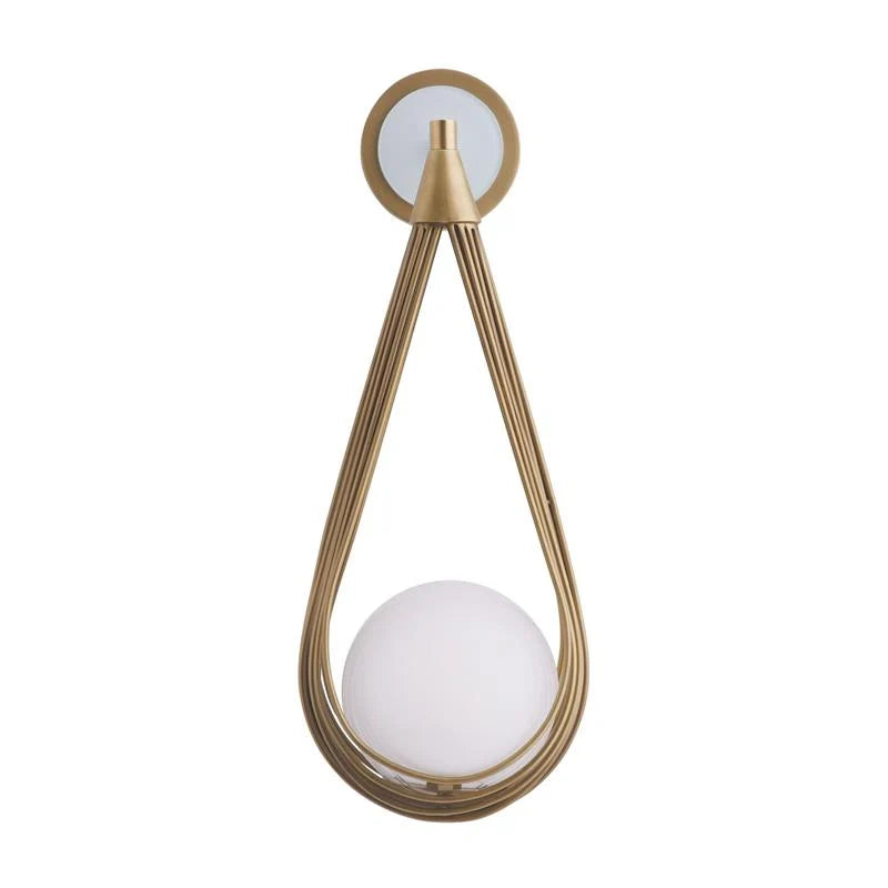 Wall Sconce | Brass Body & Glass Shade | 53.5 cm Height