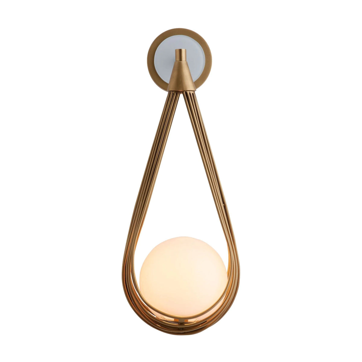 Wall Sconce | Brass Body & Glass Shade | 53.5 cm Height