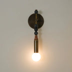 Wall Sconce | Brass Body & Marble Accents | E26/E27 Bulb Holder