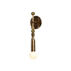 Wall Sconce | Brass Body & Marble Accents | E26/E27 Bulb Holder