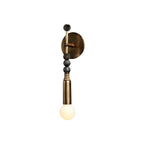 Wall Sconce | Brass Body & Marble Accents | E26/E27 Bulb Holder