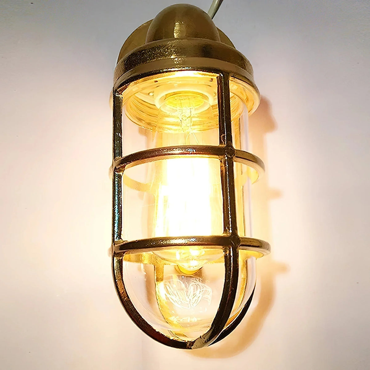 Wall Sconce | Brass & Clear Glass | Indoor/Outdoor