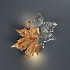Wall Sconce | Brass & Glass Falling Leaf Design | 31 cm