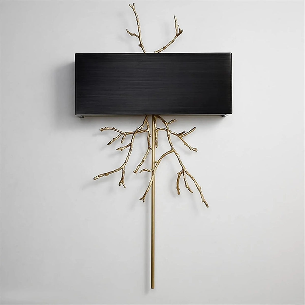 Wall Sconce | Brass Twig Design & Aluminum Shade | E12/E14 Socket