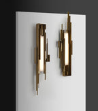 Wall Sconce | Brutalist Sculptural & Gold Finish