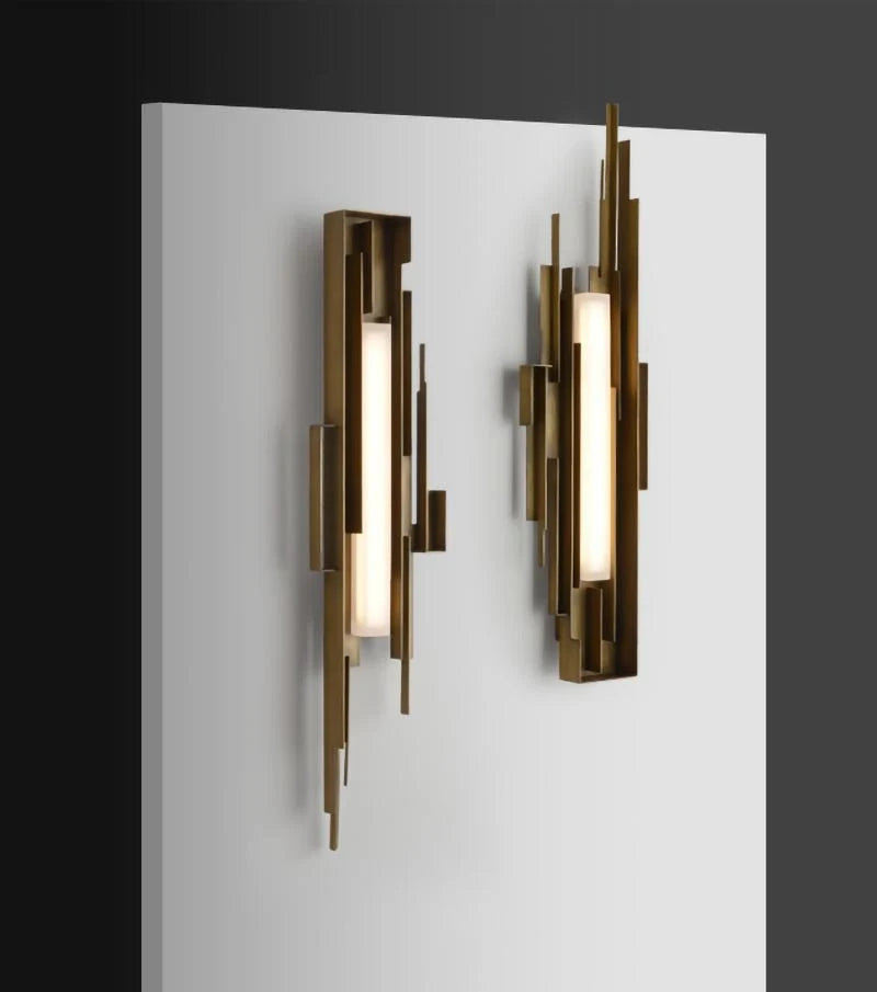 Wall Sconce | Brutalist Sculptural & Gold Finish