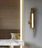 Wall Sconce | Brutalist Sculptural & Gold Finish
