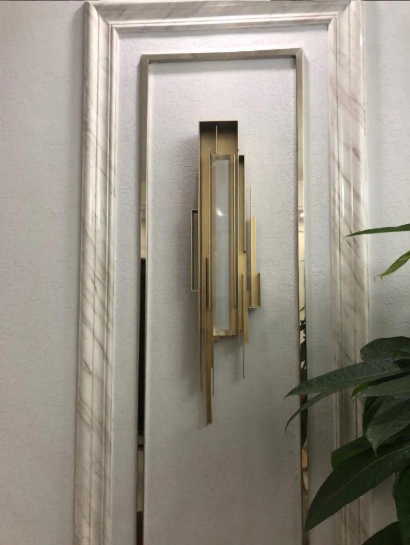 Wall Sconce | Brutalist Sculptural & Gold Finish
