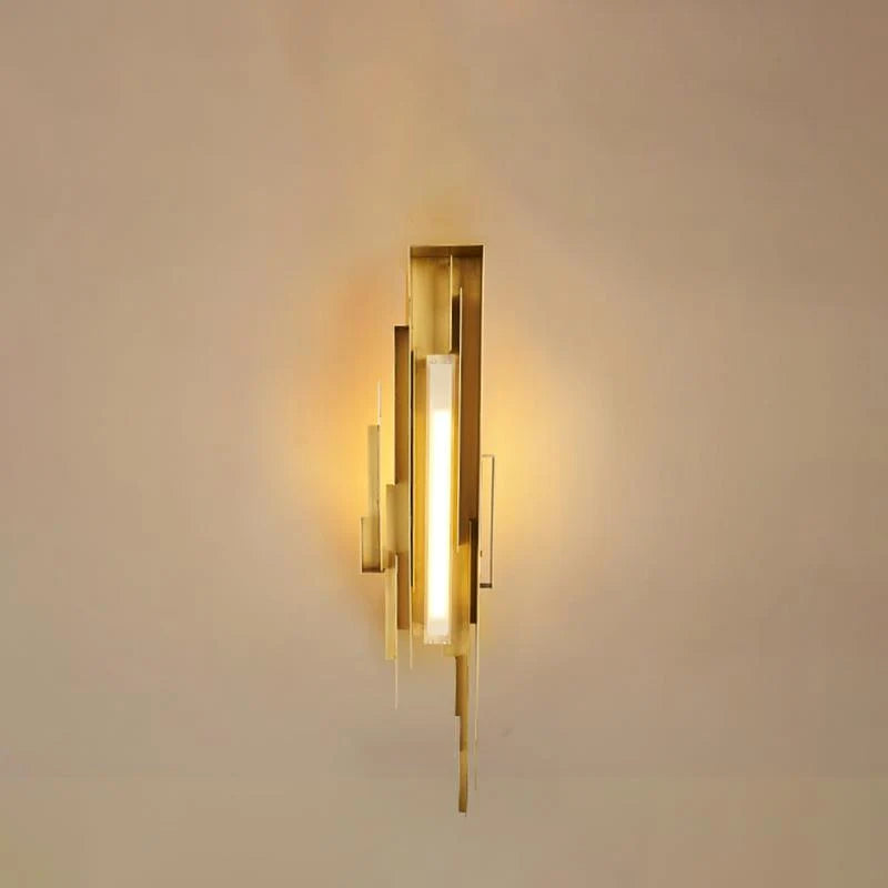 Wall Sconce | Brutalist Sculptural & Gold Finish