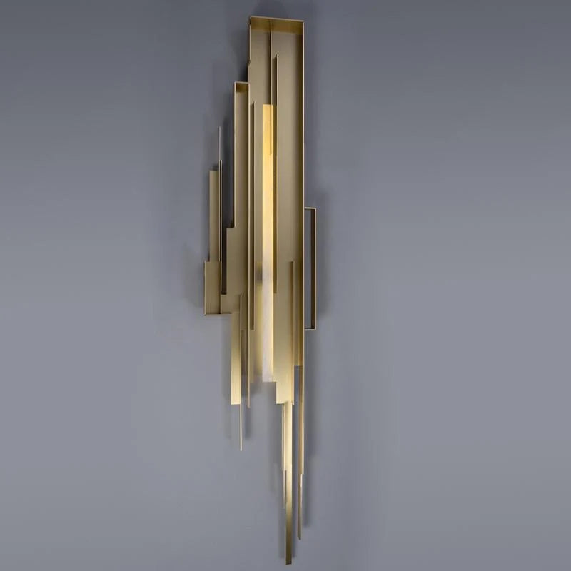Wall Sconce | Brutalist Sculptural & Gold Finish