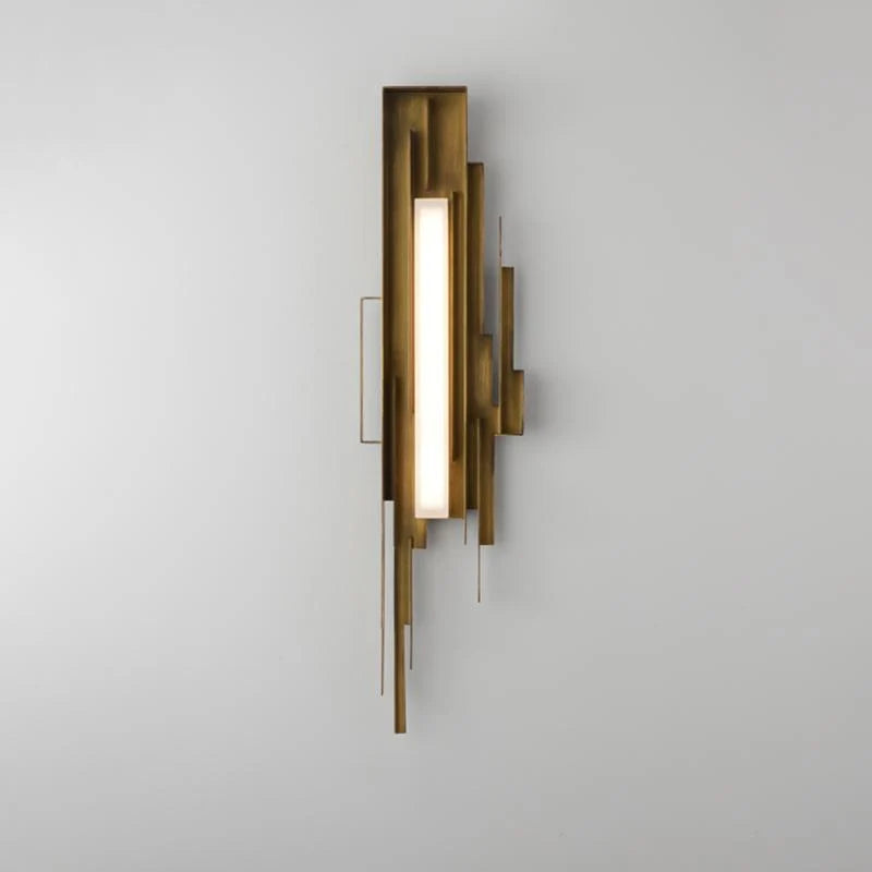 Wall Sconce | Brutalist Sculptural & Gold Finish