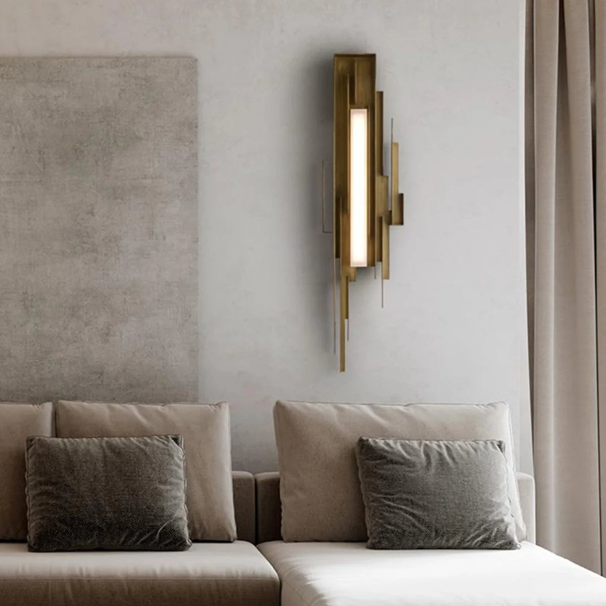 Wall Sconce | Brutalist Sculptural & Gold Finish