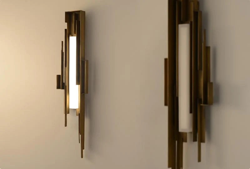 Wall Sconce | Brutalist Sculptural & Gold Finish