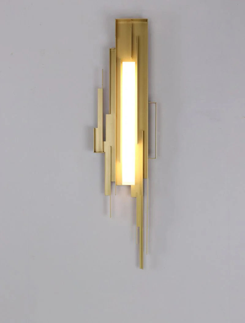 Wall Sconce | Brutalist Sculptural & Gold Finish