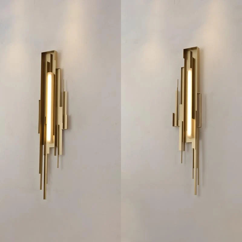 Wall Sconce | Brutalist Sculptural & Gold Finish