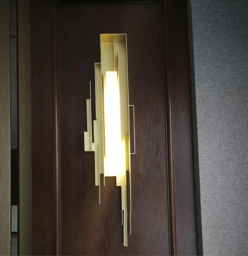 Wall Sconce | Brutalist Sculptural & Gold Finish