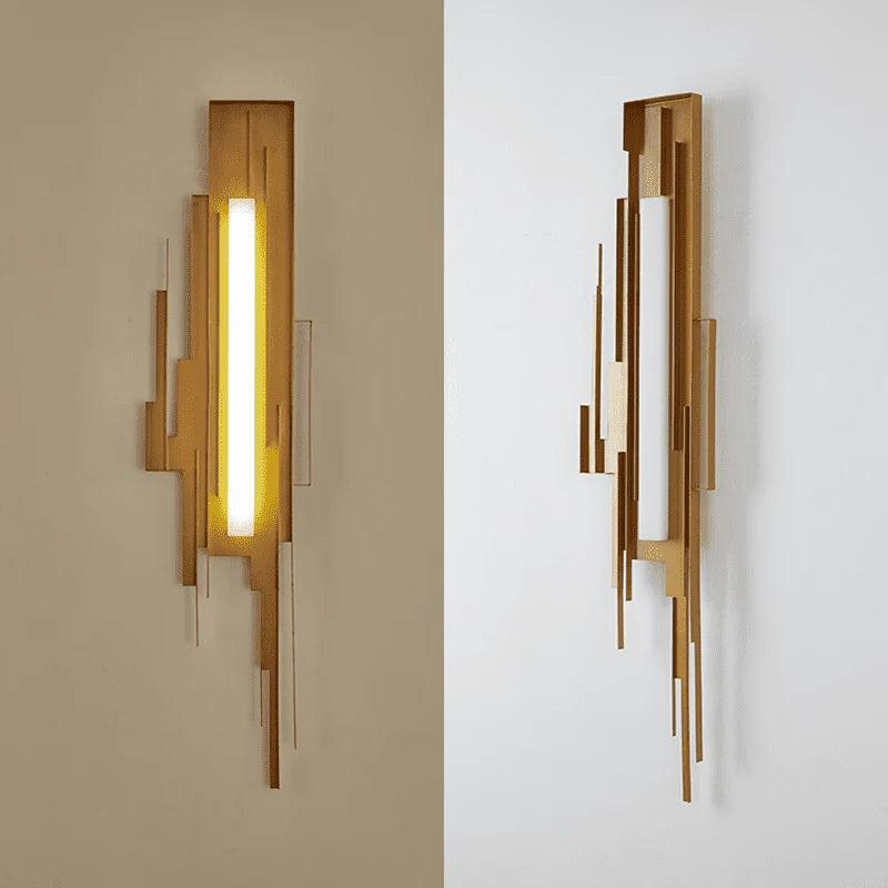 Wall Sconce | Brutalist Sculptural & Gold Finish