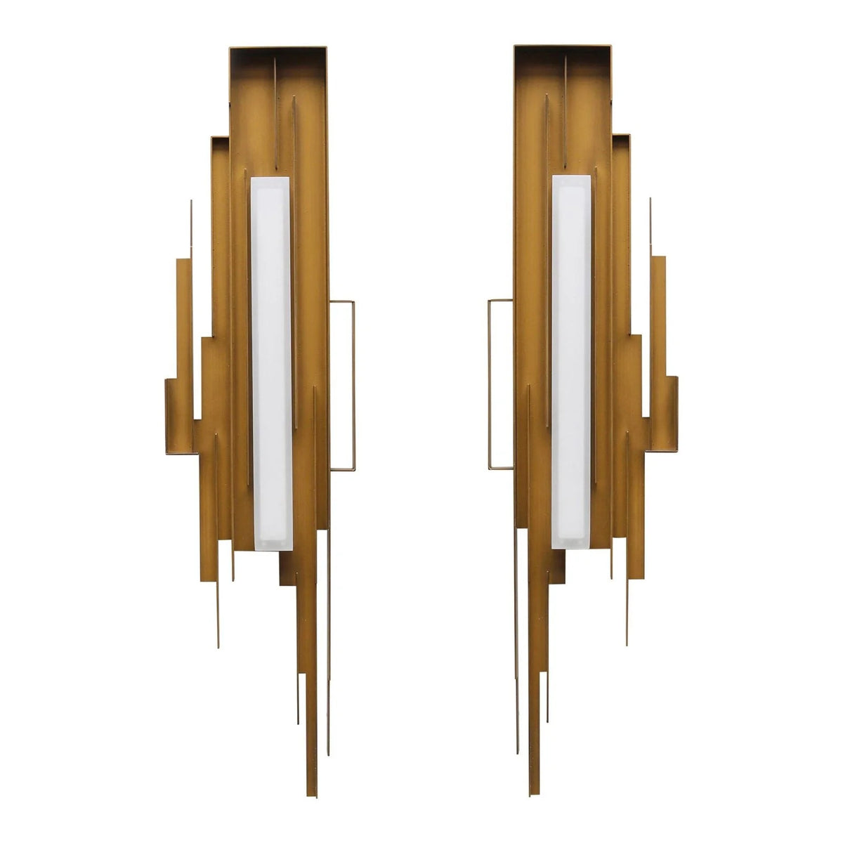 Wall Sconce | Brutalist Sculptural & Gold Finish