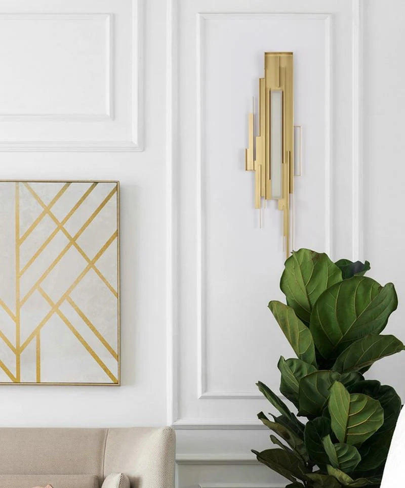 Wall Sconce | Brutalist Sculptural & Gold Finish