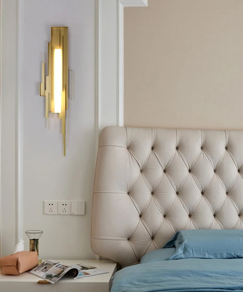 Wall Sconce | Brutalist Sculptural & Gold Finish