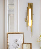 Wall Sconce | Brutalist Sculptural & Gold Finish
