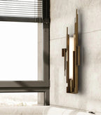 Wall Sconce | Brutalist Sculptural & Gold Finish