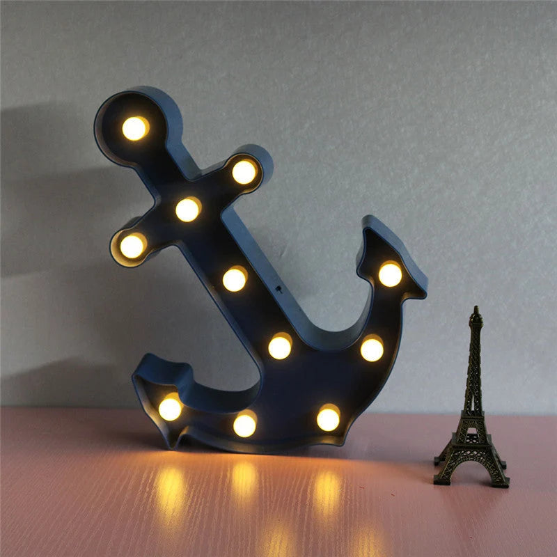 Wall Sconce | Built-In LED & Plug-In Scandinavian Anchor Design