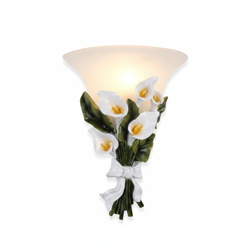 Wall Sconce | Calla Lily Glass & Metal LED Warm White | 40 cm