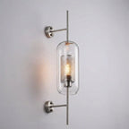 Wall Sconce | Clear Glass & Gold Finish, Integrated LED