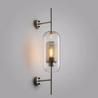 Wall Sconce | Clear Glass & Gold Finish, Integrated LED