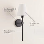 Wall Sconce | Cordless & Rechargeable | Dimmable RGB Light