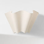 Wall Sconce | Curved Scalloped Linen Shade & Metal Frame