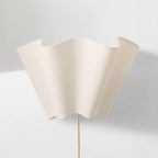 Wall Sconce | Curved Scalloped Linen Shade & Metal Frame