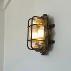Wall Sconce | Die-Cast Aluminum & Glass Shade | Moisture-Resistant