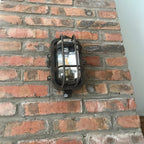 Wall Sconce | Die-Cast Aluminum & Glass Shade | Moisture-Resistant