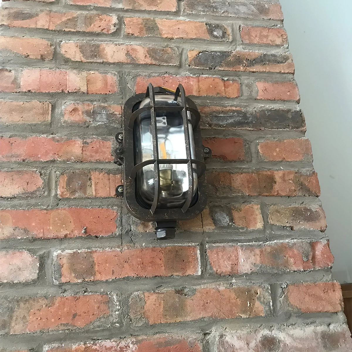 Wall Sconce | Die-Cast Aluminum & Glass Shade | Moisture-Resistant
