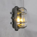 Wall Sconce | Die-Cast Aluminum & Glass Shade | Moisture-Resistant