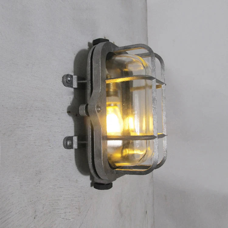 Wall Sconce | Die-Cast Aluminum & Glass Shade | Moisture-Resistant