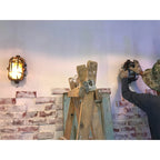 Wall Sconce | Die-Cast Aluminum & Glass Shade | Moisture-Resistant